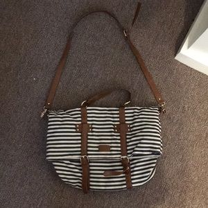 Black and White Messenger Bag